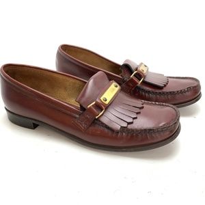 WEEJUNS GH BASS & CO Kiltie Loafers Shoes Brown 8